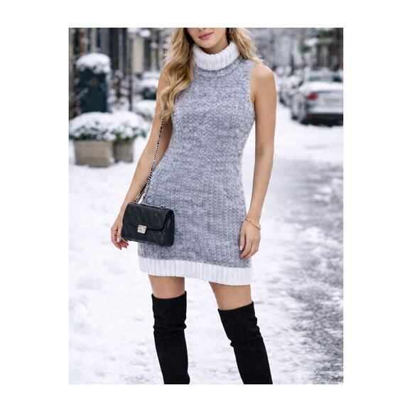 rag & bone Dresses & Skirts - Rag Bone Cashmere Mohair Dress Women XXS Gray Sweater Ribbed Minimalist Luxe